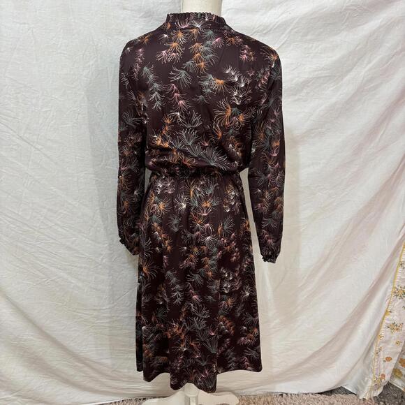 Vtg 70s novelty print midi dress - Picture 3 of 6